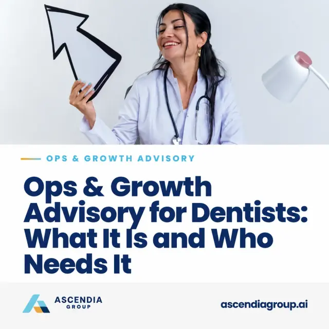 Dental practice owner reviewing operational metrics with an advisor